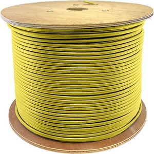 AddOn 1000ft Non-Terminated Yellow Cat6A STP Plenum-Rated Solid Copper Patch Cable