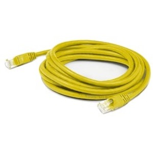 AddOn 1ft RJ-45 (Male) to RJ-45 (Male) Yellow Cat6A UTP PVC Copper Patch Cable