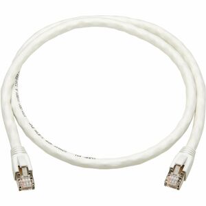 Tripp Lite Cat8 40G Snagless SSTP Ethernet Cable (RJ45 M/M), PoE, White, 1 ft. (0.3 m)